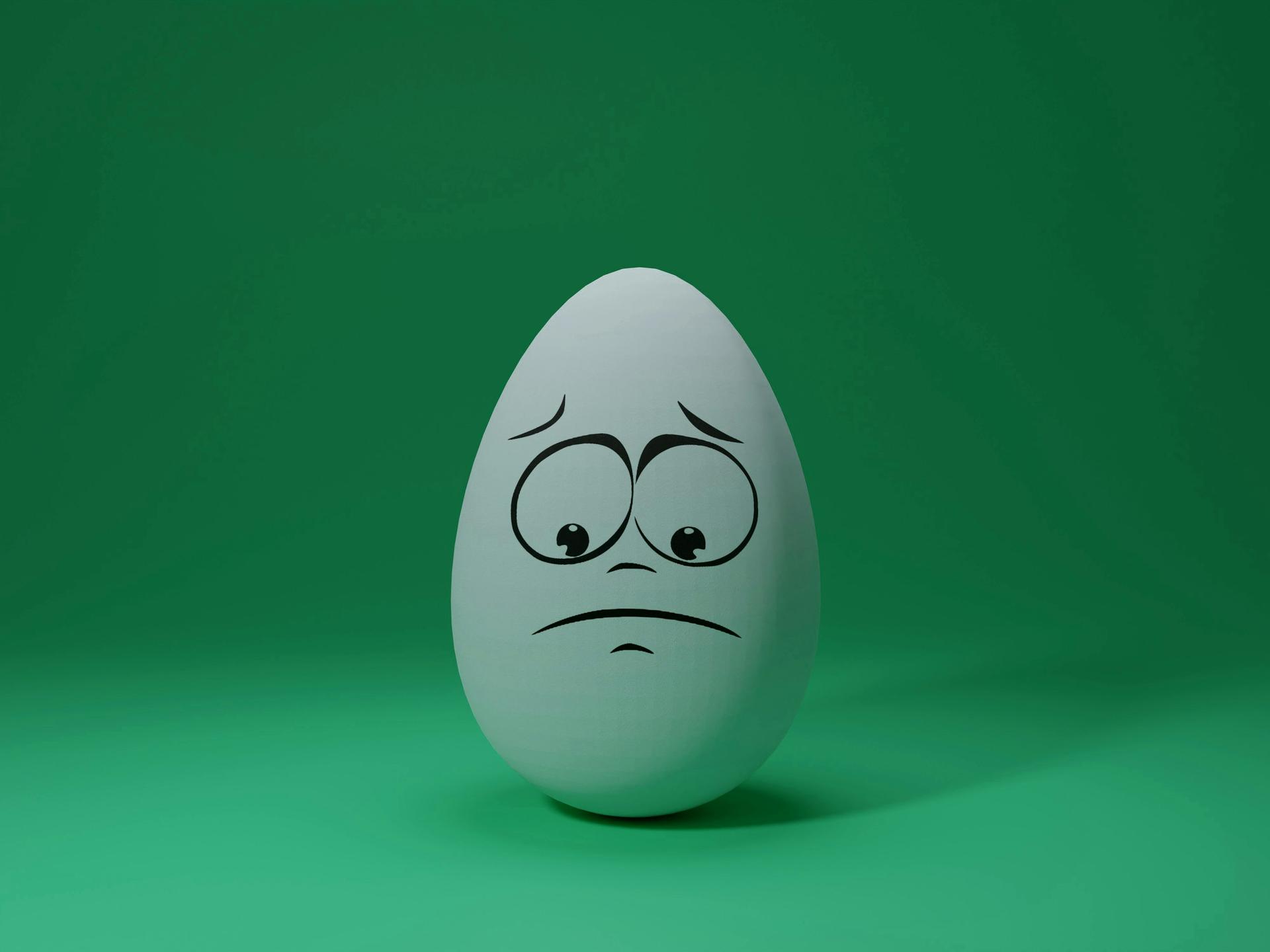 Eggscuse Me: The Adorably Dejected Egg Plushie!